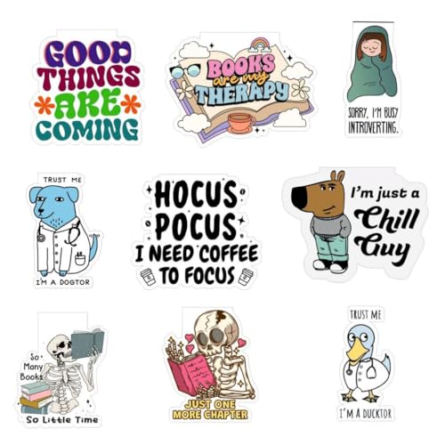 Image of Zesta Magnetic Bookmark Set of 9 | Aesthetic Book Mark for Reading | Cute Anime Bookmarks for Kids, Students | Book Accessories for Novels, Gifts for Readers