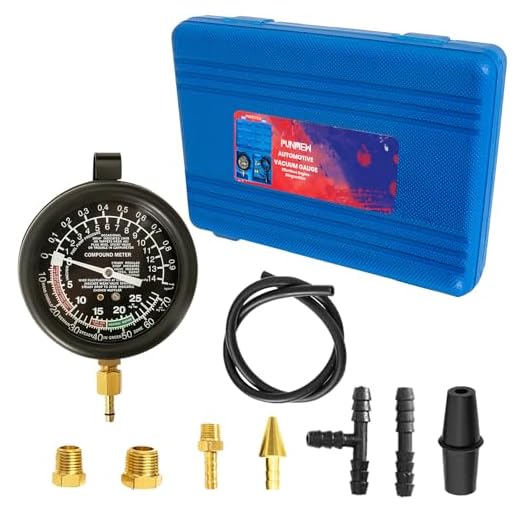 Punmew Vacuum Gauge Automotive Fuel Pump and Vacuum Tester Gauge