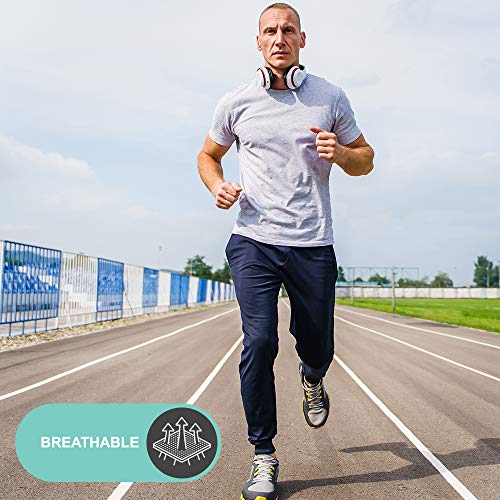 DARESAY Mens 3 Pack Dry Fit Fleece Athletic Workout Jogger Sweatpants for Men with Pockets and Drawstring Size S-3XL2