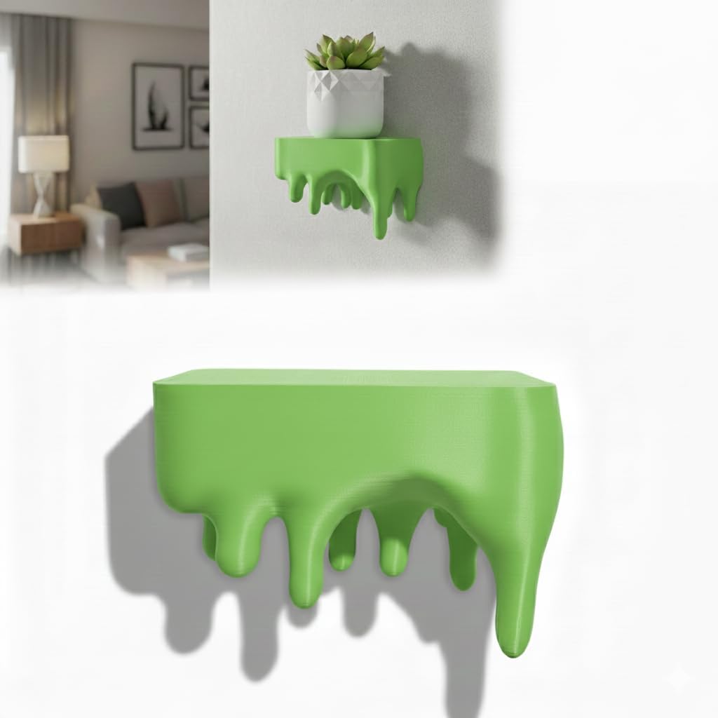 Gaming Floating Shelves - Dripping Wall Shelf Set, Dripping Shelf, Gamer Room Shelf Decor, Anime Cartoon Shelf for Bedroom Decor, Modern Drip Shelves Wall Art (Black)