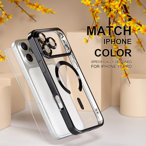 Image of Misea Magnetic for iPhone 17 Pro Case Compatible with MagSafe Black