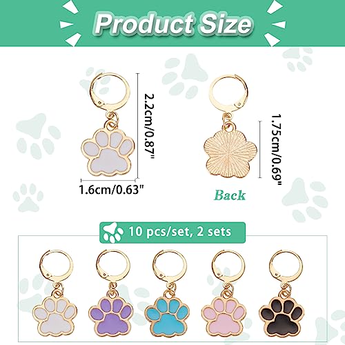 NBEADS 20 Pcs Dog Paw Stitch Markers - Image 2