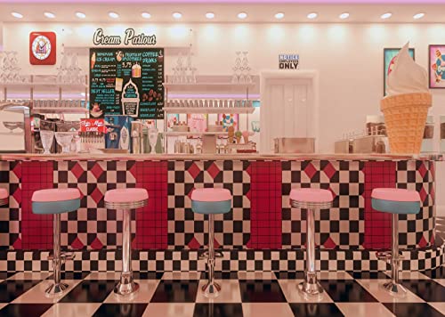 BELECO Fondo Vintage 10x6.5ft para Fotografía 50s Diner miniatura 2