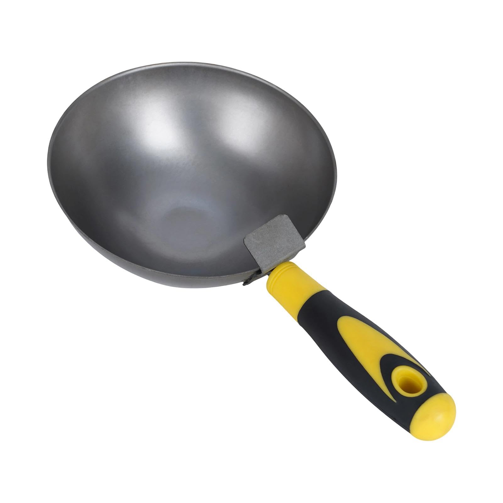 Milageto Cuchara con asa para cemento de acero al carbono espesado, para barro, estuco, yeso, manejo de materiales al libre y mampostería.