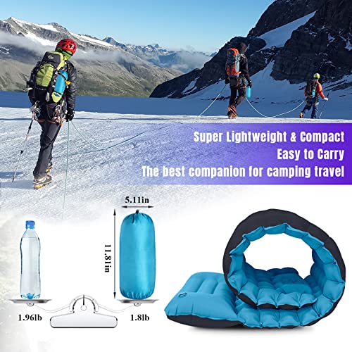Qwqhi Inflatable Sleeping Pad For Camping, Extra Thickness 3.9 Inch Waterproof Camping Mat With Pillow, Ultralight Air Mattress For Camping, Backpacking, Hiking,Tent, Traveling #TOP5