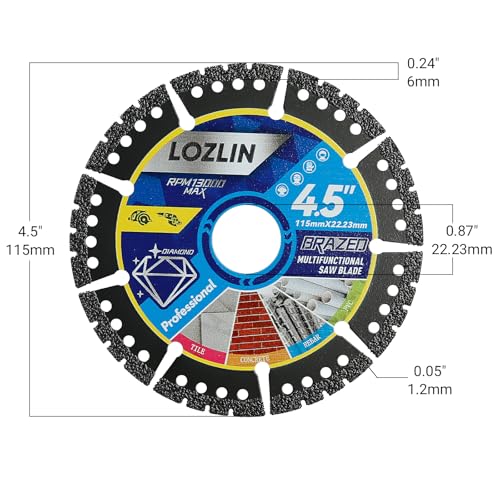 LOZLIN 3-Pack Multi-Purpose Diamond Blade