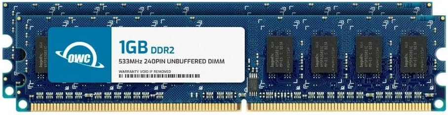 OWC 1GB DDR2 533 PC2-4200 CL4 1Rx8 240-pin 1.8V Non-ECC UDIMM Memory RAM Module Upgrade for Select Desktops