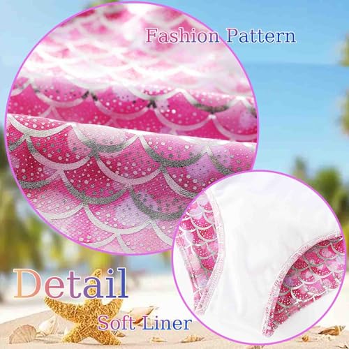 Image of Girls One Piece Swimsuits Mermaid Quick Dry Bathing Suit Beach Bowknot Backless Swimwear Toddler Swimsuit Kids 4-10Y
