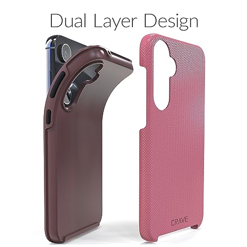 Image of Crave for Samsung Galaxy S23 FE Case, Shockproof Protection Dual Layer Case for Samsung Galaxy S23 FE (6.4 inch) - Berry
