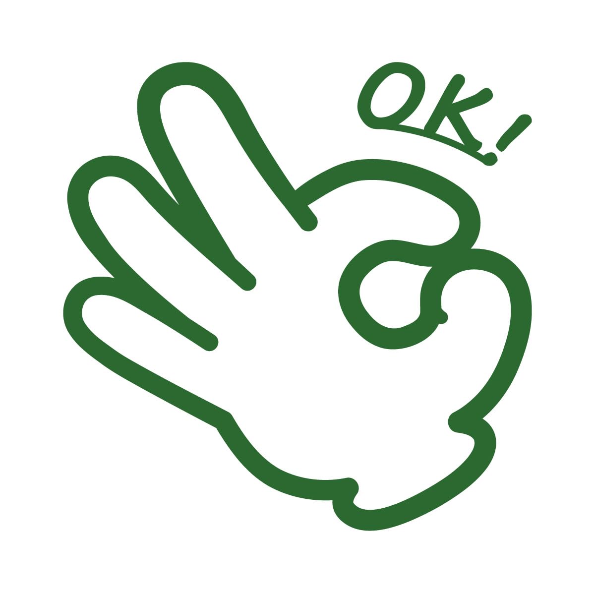 Amazon.co.jp: OK オーケー ハンドサイン 指マーク シール ステッカー