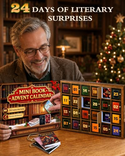 Mini Book Advent Calendar 2026 for Book Lovers, 24 Christmas Ornaments - Image 2
