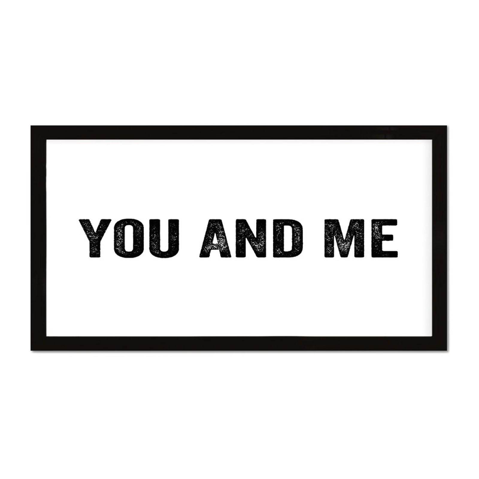 Plaque en bois You and Me haut de gamme avec cadre élégant