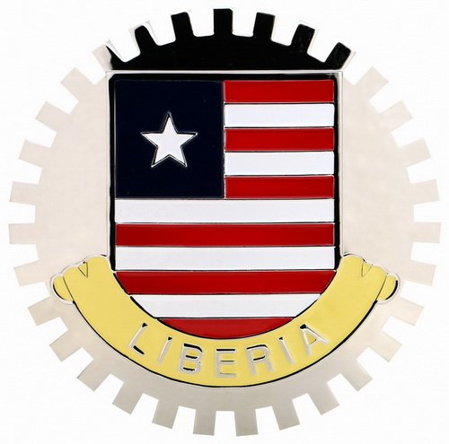FLAG OF LIBERIA-CAR GRILLE EMBLEM BADGES
