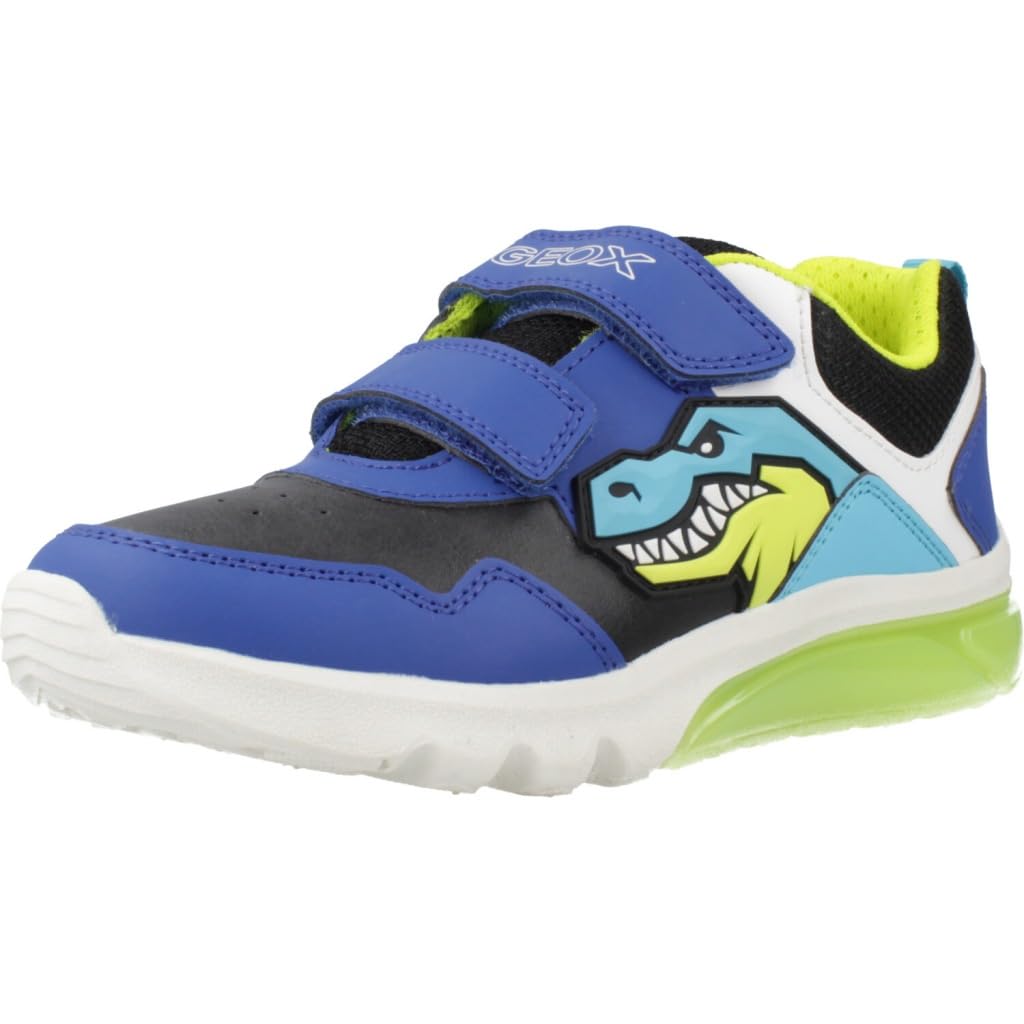 Geox J CIBERDRON BOY A, Sneaker, Royal/LT Blue,