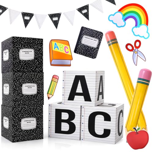 15 Pcs Giant Back to School Decorations Classroom Theme Party Photo Props - image 1