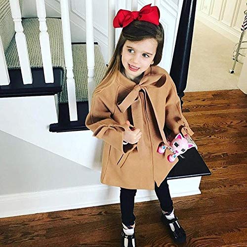 One opening Little Baby Girl Dress Coat Bowknot Winter Warm Coat Kids Jacket Outwear Coat Autumn Winter Wool Overcoat2