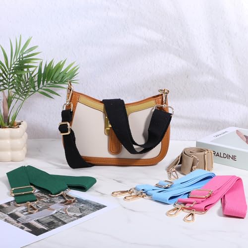 cobee 8 Pcs Wide Purse Straps Replacement, Colorful Solid Color Crossbody Bag Straps Set Adjustable Shoulder Handbag Strap for Women4