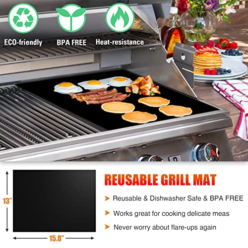 Grilliance 38 Stücke BBQ Grillbesteck Set Edelstahl Grillzubehör für Männer Geschenk Geburtstag Hochwertiger Grillutensilien Set Koffer mit Grillkoffer und Grillmatte für Garten und Camping Braun 6