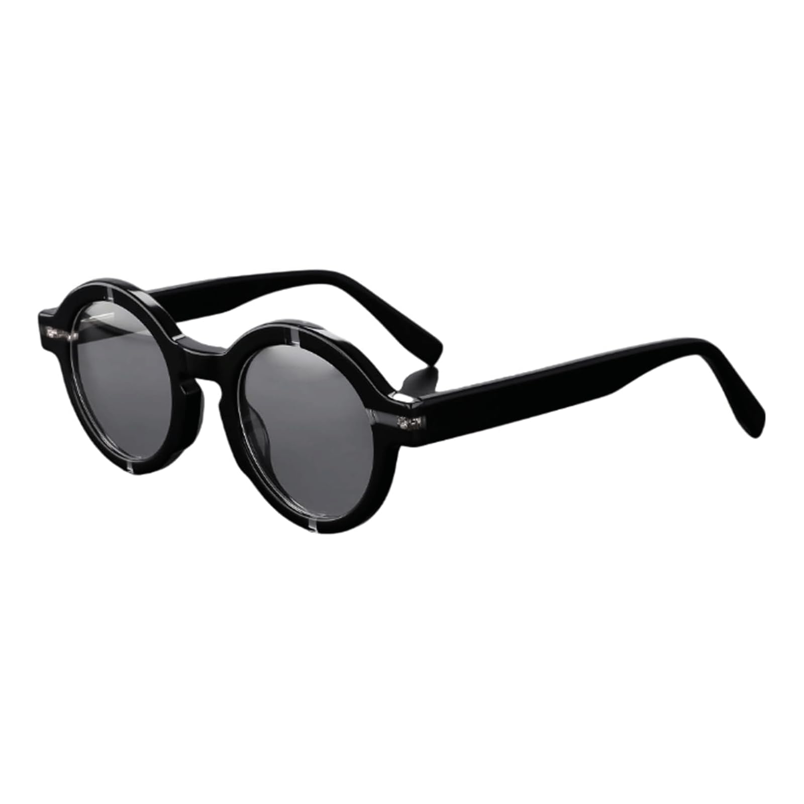 GddOGUK Eyewear Optical Eyewear Frames Acetate Eyeglass Frames Round Glasses Frames Creative Patchwork Color Eyeglasses Unisex