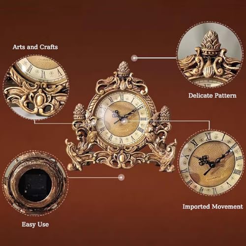 Reloj de mesa retro vintage ideal para regalo de hogar y decoración de interiores clásica 4