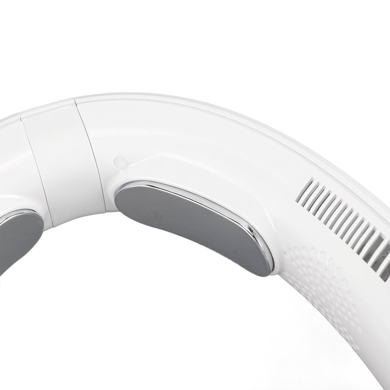 SIXRUN Stilvolles Design, Wiederaufladbarer, Flügelloser Nackenventilator, Tragbare Nackenklimaanlage mit 3 Geschwindigkeiten für Camping (WHITE)