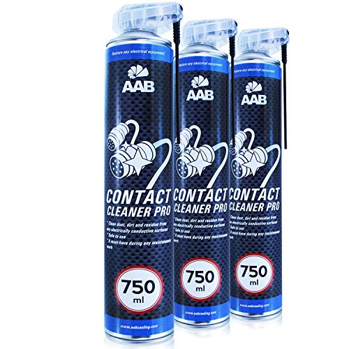 AAB Contact Cleaner PRO 750ml Set of 3 Powerful Contact Cleaning