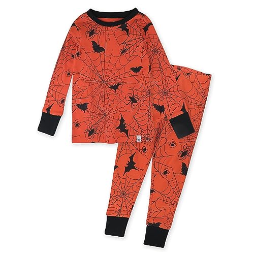HonestBaby Celebration 2-Piece Pajamas Sleepwear PJs 100% Organic Cotton for Baby, Toddler, Kids, Batty, 4T