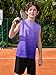 Boys Gradient Athletic Tank Tops Kids Dry Fit Sleeveless Crewneck Workout Shirts 5-14 Years Purple