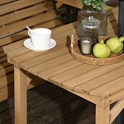 Outsunny US84G-140V00LR0131 5 Piece Wooden Patio Dining Set thumb #6