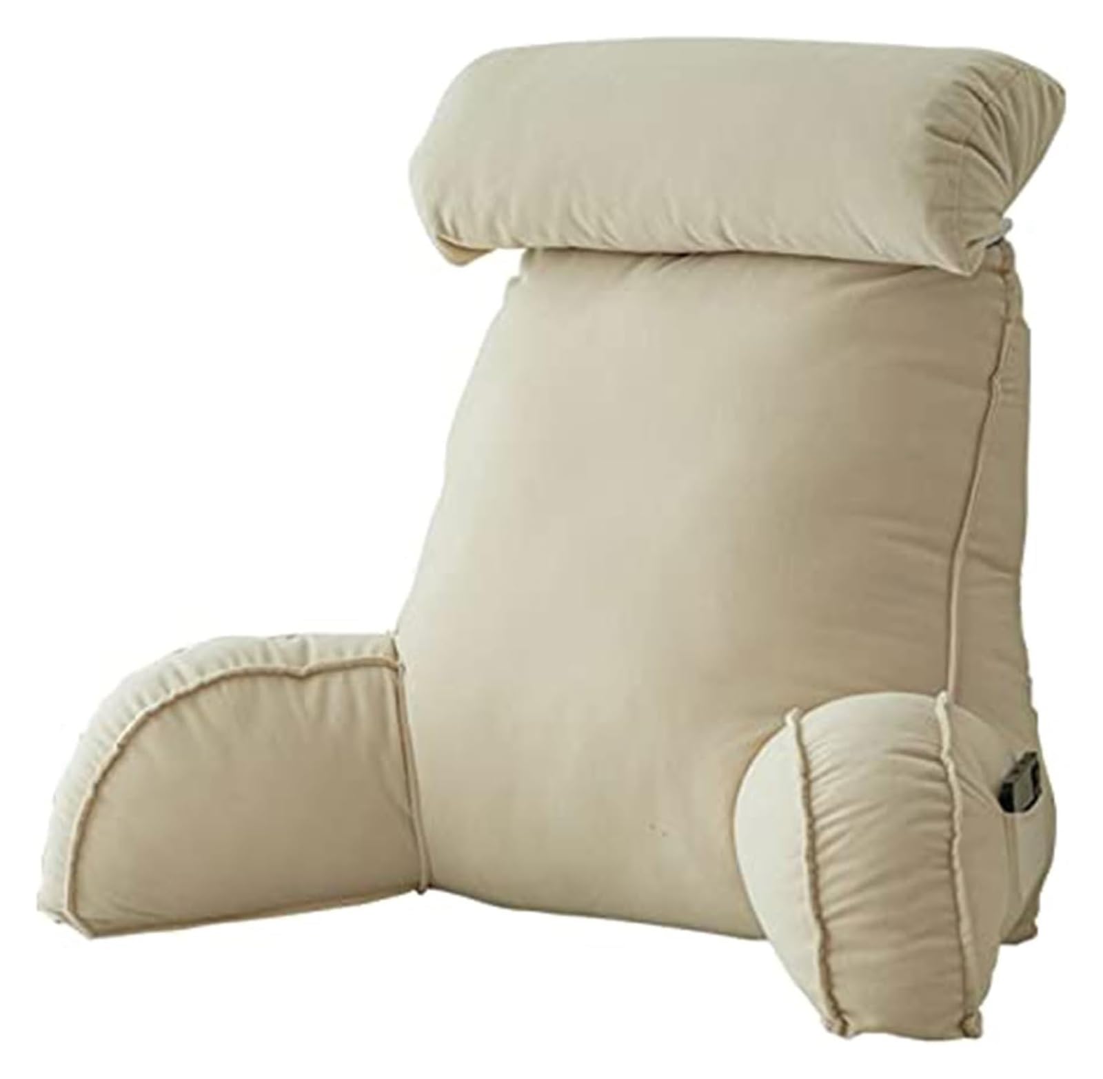 Iulgfsc Champagne Color Reading Pillow， Bed Rest Reading Pillow With Arm Support,Back Lumbar Cushion