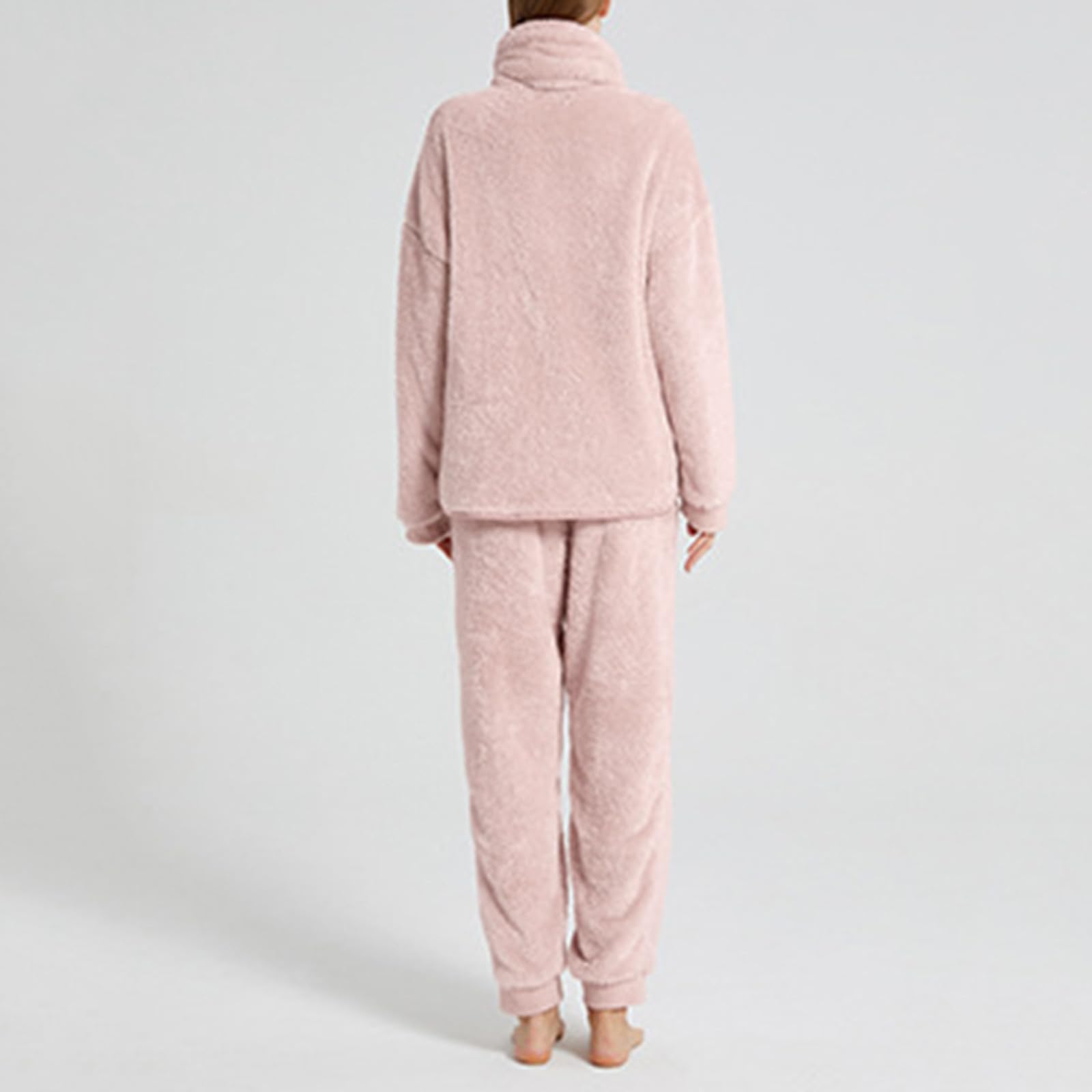 Genérico Pijama Mujer Invierno Pijama Mujer Coralina Gruesa Cárdigan Térmico Conjunto Cálido De Terciopelo para Estar por Casa En Invierno Extremo