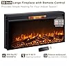 OKD 52" Farmhouse Electric Fireplace with Mantel, Tall Fireplace TV Stand w/Sime-Open Cubby, 36" Freestanding Electric Fireplace Heater,Remote Control, Adjustable 3D Realistic Flame #2