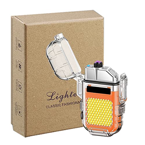 Encendedor eléctrico doble arco USB naranja miniatura 1
