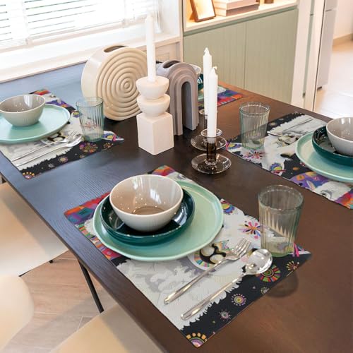 Sets de table en lin lavables et anti-chaleur pour éviter les taches - 7