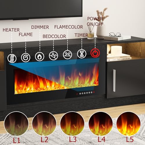Tavata 70TVS Fireplace Tv Stand Entertainment Center thumb #4