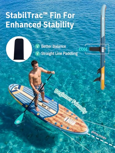 Image of Niphean Inflatable Stand Up Paddle Board with SUP Accessories, Anti-Slip EVA Deck, 10'6'' Inflatable Paddle Boards for Adults & Youth of All Skill Levels