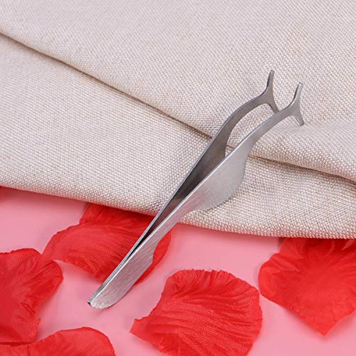 False Eyelashes Extension Applicator Remover Clip Tweezers Nipper (Silver) - Thumbnail 6