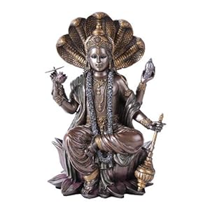 Pacific Giftware Eastern Hindu God Vishnu Decorative Statue Narayana The Preserver and Protector Figurine Panchayatana Puja Supreme Deity Enlightenment