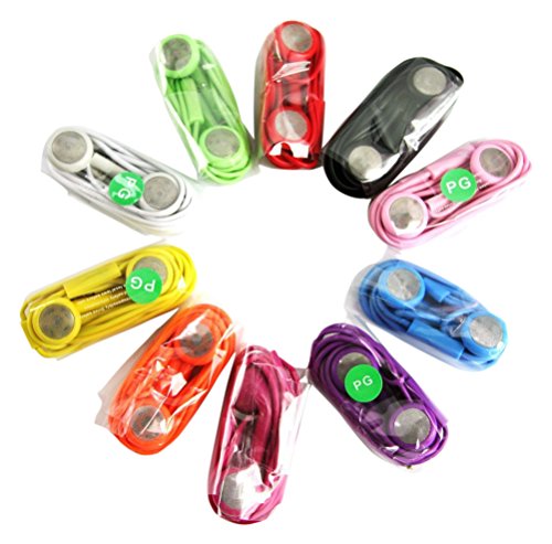 Generic Wired Headset for All iPhone Product - Non-Retail Packaging - 10 Color