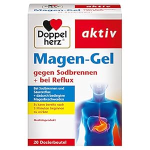 Doppelherz Magen-Gel – Medizinprodukt bei Sodbrennen, Säurereflux + säurebedingten Magenbeschwerden – 20 Portionsbeutel
