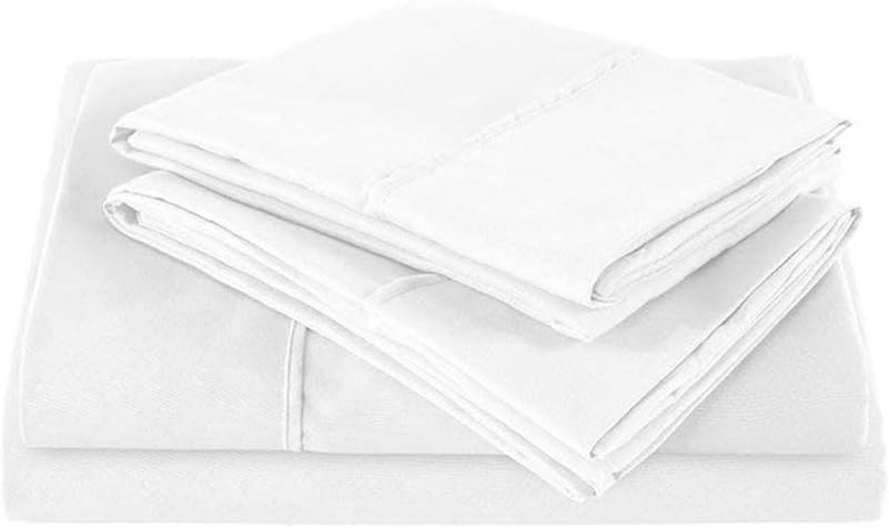 KP Linen RV Camper RV Bunk 30"X75" Bed Sheets Set- 6 Inches Deep Pocket- Hotel Luxury Brushed Microfiber Sheet for RV –Deep PocketFitted Sheet, Flat Sheet, Pillowcases, White