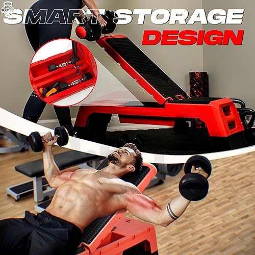 Image of B Fit Aerobic Step Platform Size : 120x30x20cm Multifunctional Aerobic Step Platform with 2 Riser Adjustable Platform Non-Slip Surface Exercise Step Platform (Color : Black and Red)