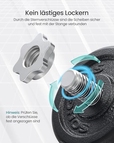 SONGMICS Hanteln, Hantelset aus Gusseisen, verstellbar, für Männer und Frauen, Workout, Fitnesstraining, Gewichtheben für Zuhause, Fitnessstudio – Bild 6