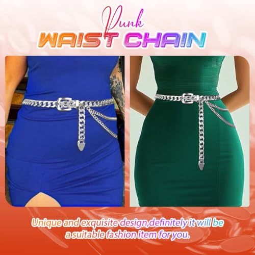 COSYDAYS Silver Chain Belt Waist Fashion Waist Body Chain Jewelry for Women2