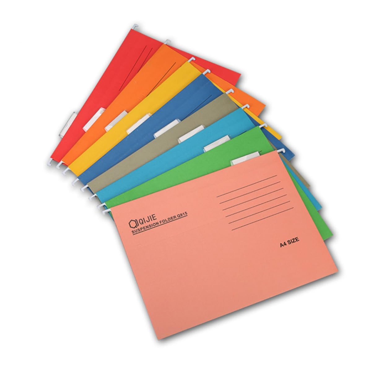 Homoyoyo 8Pcs Hanging File Holder Paper Document Organizer for Office Home Use Easy Access with Classification Labels Wear Resistant Frame Mixed Colors