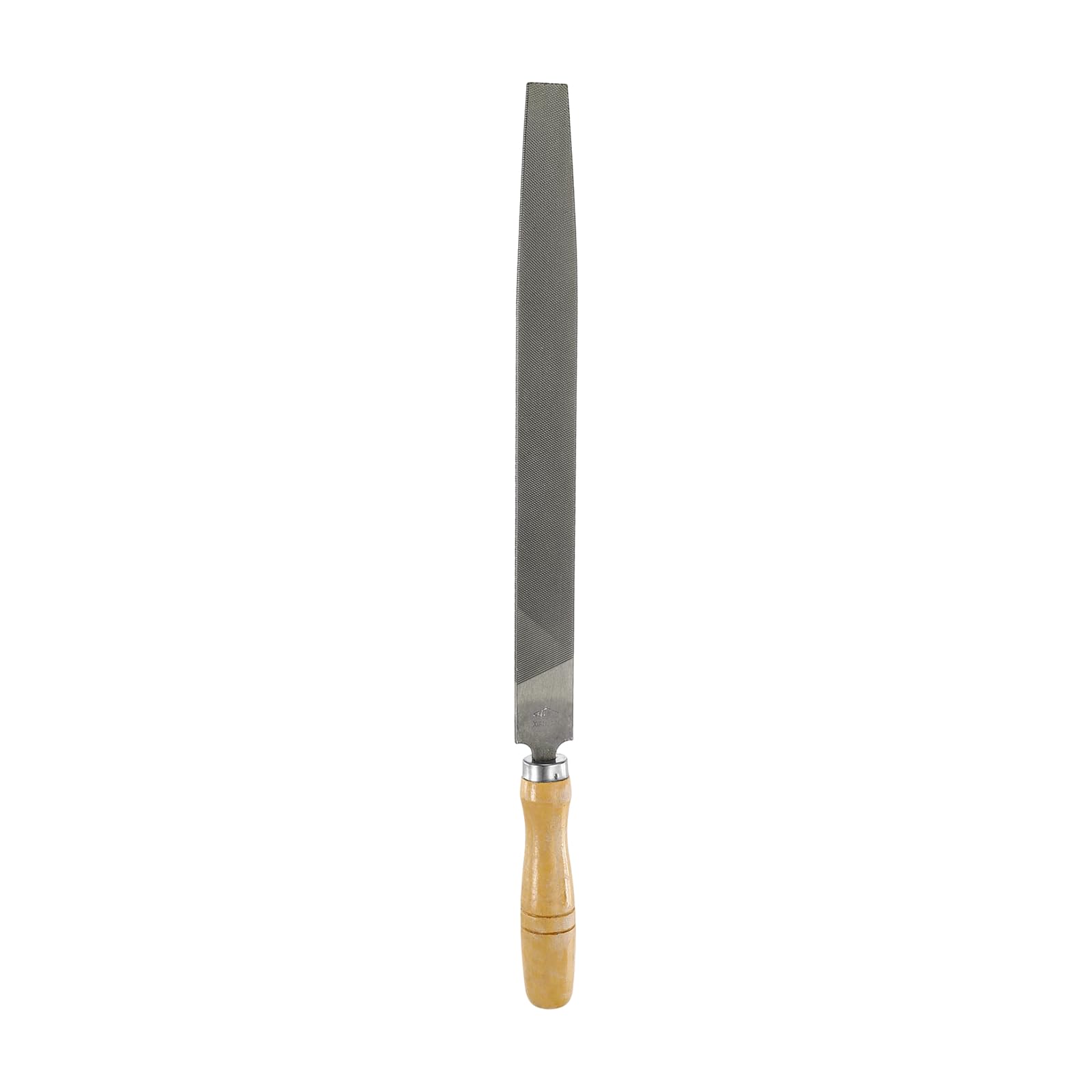 sourcing map Tip Medium Cut File 12" Double Cut Teeth High Carbon Steel Hand Rasp File with Wood Handle for Metal Wood Deburring Removing