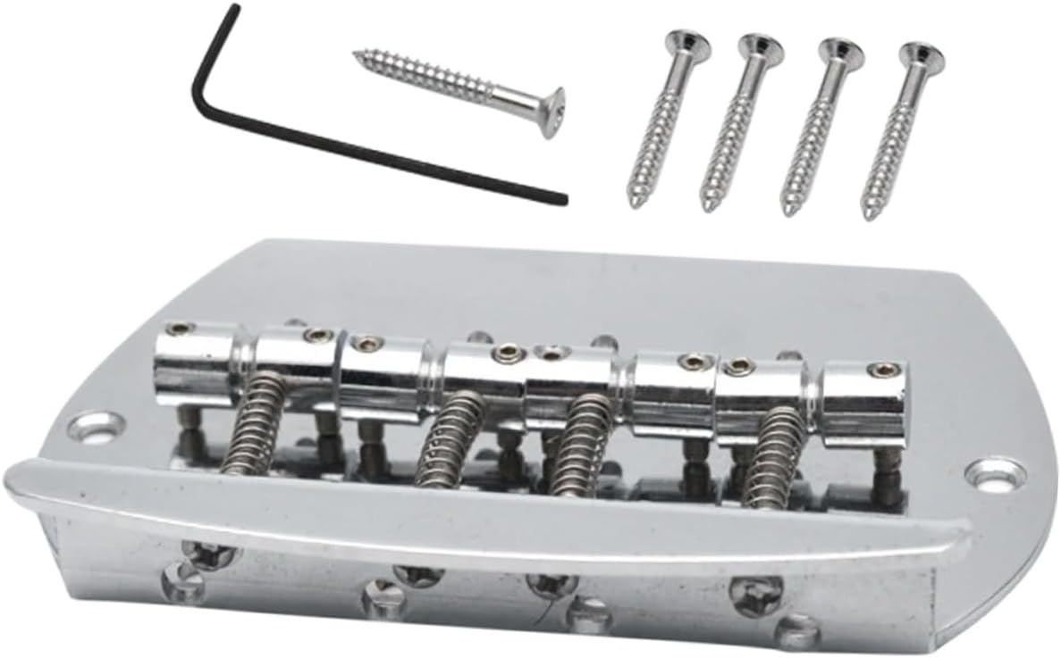 Abaodam Durable Metal Guitar Tailpiece Bridge String Bass Easy to Install Space-saving Design Sturdy Construction for Electric Guitars and Bassists