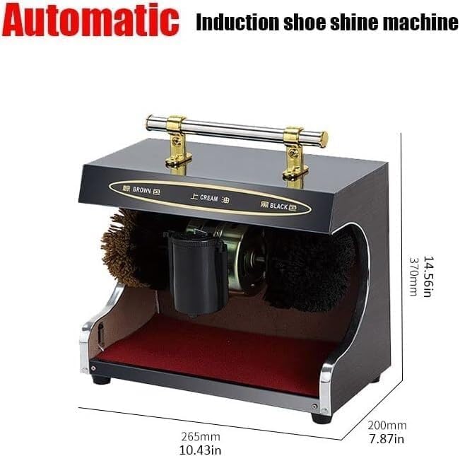 Commercial Automatic Shoe Polisher - Hotel-Grade Electric Shoe Cleaner with Dual Brush System for Dust Removal & High-Gloss Shine - Perfect for Home & Business Use