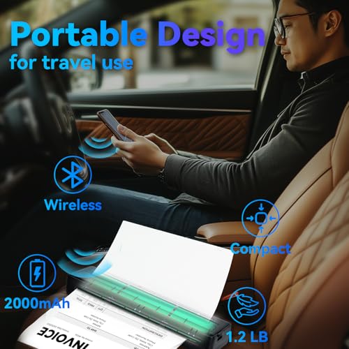 Image of 2-In-1 Bluetooth Thermal Printer & Tattoo Stencil Printer X8 - Inkless Portable Printers Wireless for Travel Office Home Use, Impresora Termica Portatil, Best 100 Dollar Gift for Christmas