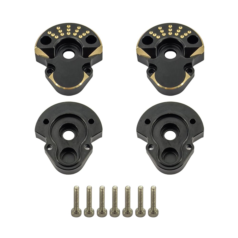 44g 2PCS Black Coating Brass Outer Portal Housing Metal for Redcat Ascent-18 Rc Car Upgrade Parts Crawler Accessories 1/18 Scale